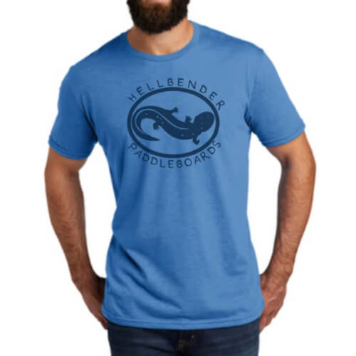 Chromatic Blue Logo Tee - Hellbender Paddleboards
